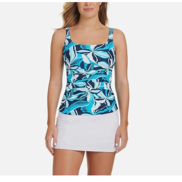 ELLEN TRACY Womens 2 Piece Lightweight Tankini Swimsuit Set - Picture 1 of 5